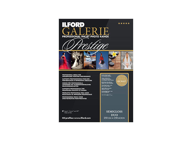 Ilford Galerie Prestige Semigloss Duo A4 A4 25 ark. Dobbelsidig. 250gsm 
